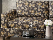 Load image into Gallery viewer, Heavy Duty Floral Tapestry Abstract Charcoal Black Mustard Beige Greige Ivory Upholstery Fabric