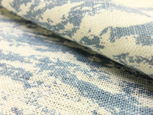 Load image into Gallery viewer, Scalamandre Sequoia Linen Print Sky Abstract Faux Bois Blue Ivory Drapery Fabric