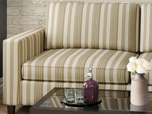 Load image into Gallery viewer, Heavy Duty Stripe Seafoam Fern Green Beige Brown Upholstery Drapery Fabric