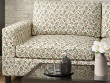 Load image into Gallery viewer, Heavy Duty Abstract Floral Tapestry Navy Blue Pink Plum Purple Peach Green Ivory Upholstery Fabric