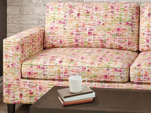Load image into Gallery viewer, Heavy Duty Magenta Green Mustard Coral Pink White Abstract Upholstery Drapery Fabric
