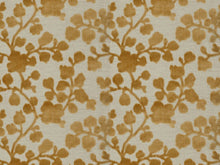 Load image into Gallery viewer, Gray Amber Lime Green Aqua Blue Floral Botanical Cut Velvet Upholstery Fabric