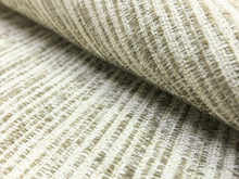 Load image into Gallery viewer, Perennials Crepe Du Jour White Sands Ivory Cream Chenille Stripe Outdoor Water Resistant Upholstery Fabric