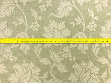Load image into Gallery viewer, 1.75 Yds Designer Linen Viscose Floral Beige Sage Green Upholstery Fabric