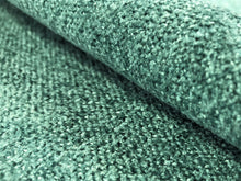 Load image into Gallery viewer, Designer Aqua Blue Textured Chenille Upholstery Fabric