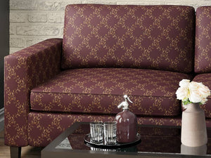 Heavy Duty Leaf Brocade Plum Purple Gold Beige Green Upholstery Drapery Fabric