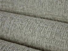 Load image into Gallery viewer, Crypton Water &amp; Stain Resistant MCM Mid Century Modern Chenille Stripe Silver Gray Upholstery Fabric RMC-WCII