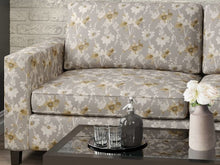 Load image into Gallery viewer, Heavy Duty Abstract Floral Tapestry Mustard Gold Grey Ivory Charcoal Upholstery Fabric