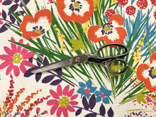 Load image into Gallery viewer, P Kaufmann Potting Shed Cotton Floral Green Hot Pink Blue Orange Purple Yellow Ivory Botanical Tropical Drapery Fabric