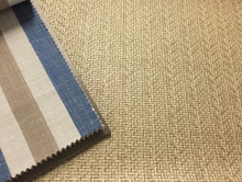 Load image into Gallery viewer, 100 Yards Architex Bamboozled Rhodes Faux Straw Rattan Beige Shimmery Faux Leather Upholstery Vinyl