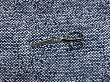 Load image into Gallery viewer, Bella-Dura Conga Indigo Indoor Outdoor Navy Blue Off White Abstract Animal Pattern Upholstery Drapery Fabric