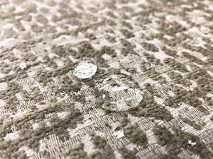 Designer Water & Stain Resistant Textured Abstract Taupe Chenille Upholstery Fabric
