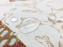 Load image into Gallery viewer, P Kaufmann Soil Stain Repellent Shells Tropical Ivory Brown Blue Red Orange Drapery Fabric
