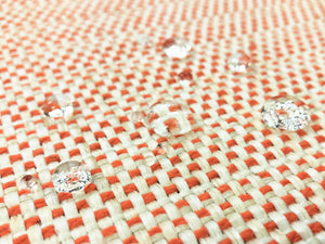 Manuel Canovas Cowtan & Tout Lipari Orange Cream Indoor Outdoor Basketweave Upholstery Fabric