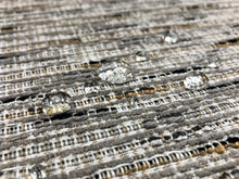 Load image into Gallery viewer, Designer Water &amp; Stain Resistant Beige Black Mustard Taupe Rustic Upholstery Drapery Fabric