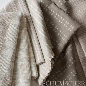SCHUMACHER INDOOR OUTDOOR CARMET FABRIC / NATURAL