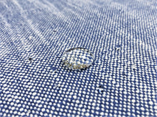 Load image into Gallery viewer, Designer Water &amp; Stain Resistant Small Scale Woven Royal Blue White MCM Tweed Upholstery Fabric