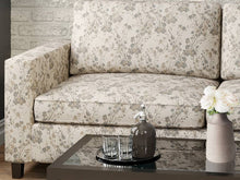 Load image into Gallery viewer, Heavy Duty Abstract Floral Tapestry Denim Blue Grey Off White Upholstery Fabric