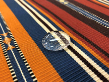Load image into Gallery viewer, 1.5 Yds Water &amp; Stain Resistant Blue Brown Black Beige Orange Rusty Red Embroidered Stripe Upholstery Drapery Fabric