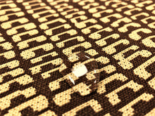 Load image into Gallery viewer, Designer Espresso Brown Beige Art Deco Mod Abstract Geometric Water &amp; Stain Resistant Upholstery Fabric