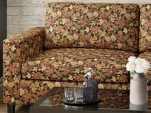 Load image into Gallery viewer, Heavy Duty Abstract Leaf Tapestry Auburn Orange Green Charcoal Black Upholstery Fabric