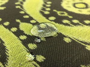 Kravet Medina Wasabi Brown Olive Chartreuse Green Ethnic Tribal Ikat Medallion Water Resistant Upholstery Fabric