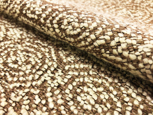 Zimmer-Rohde Beaufort Travers Flax Blend Tweed Boucle Woven Rustic Cafe Au Lait Brown Ivory Upholstery Fabric