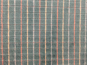 Vintage Plush Chenille Green Almond Pink Beige Grey Stripe Geometric Upholstery Fabric