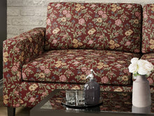 Load image into Gallery viewer, Heavy Duty Abstract Floral Tapestry Scarlet Red Cream Navy Blue Pink Green Upholstery Fabric