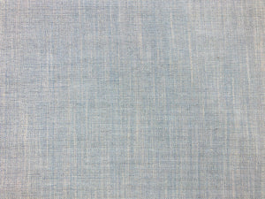 Designer Reversible Woven Small Scale MCM Mid Century Modern French Blue Beige Tweed Linen Viscose Upholstery Drapery Fabric
