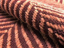 Load image into Gallery viewer, Reversible Burgundy Mauve Rose Herringbone Geometric Chenille Water Resistant Upholstery Fabric