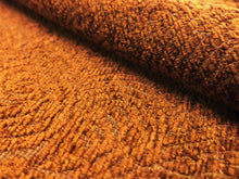 Load image into Gallery viewer, Rusty Brown Ethnic Tribal Cut Velvet Abstract Geometric Upholstery Fabric