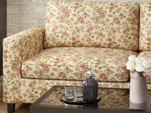 Load image into Gallery viewer, Heavy Duty Floral Botanical Tapestry Rose Pink Rusty Orange Navy Blue Green Beige Upholstery Fabric