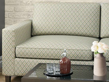 Load image into Gallery viewer, Heavy Duty Geometric Diamond Aqua Blue Beige Green Brown Gold Rose Pink Upholstery Drapery Fabric