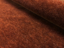 Load image into Gallery viewer, Caramel Brown Mohair Velvet Mid Century Modern Upholstery Fabric