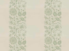 Load image into Gallery viewer, Iris Apfel Cream Sage Green Embroidered Floral Botanical Upholstery Drapery Fabric