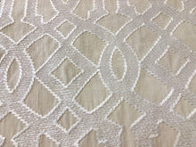 Load image into Gallery viewer, 4 Colors Embroidered Trellis Drapery Fabric Beige Ivory Gray Cream / RMIL13
