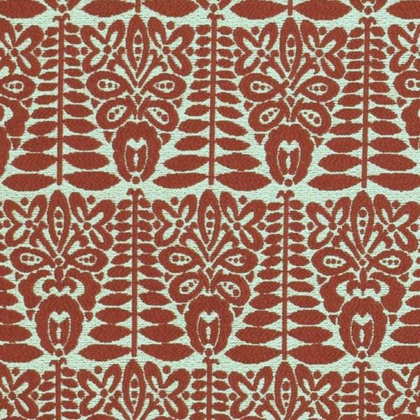 Maasai Red Beige Tribal Ethnic African Upholstery Fabric / Cayenne