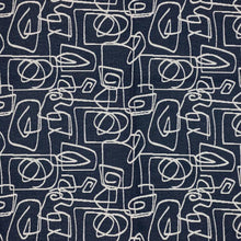 Load image into Gallery viewer, 2 Colors Abstract Upholstery Fabric Navy Blue Gray / RMIL16