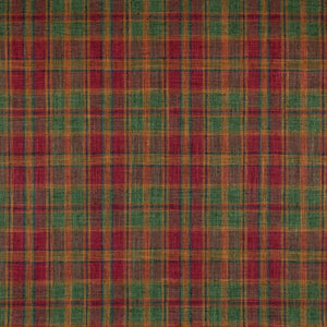 Tartan Plaid Upholstery Fabric Red Green Orange / Painted Sands RMIL14