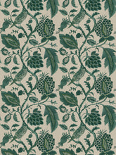Load image into Gallery viewer, Floral Botanical Bird Upholstery Drapery Fabric / Peacock