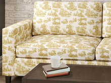 Load image into Gallery viewer, Heavy Duty Cream Olive Wheat Beige French Country Toile Upholstery Drapery Fabric