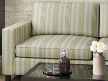 Load image into Gallery viewer, Heavy Duty Stripe Seafoam Blue Beige Green Upholstery Drapery Fabric