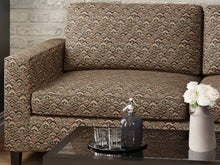 Load image into Gallery viewer, Heavy Duty Geometric Fan Tapestry Navy Blue Burgundy Cream Beige Green Upholstery Fabric