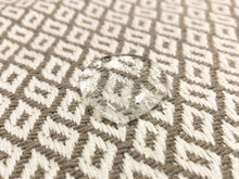 Load image into Gallery viewer, Designer Water &amp; Stain Resistant Polypropylene Indoor Outdoor Beige Cream Diamond Upholstery Fabric