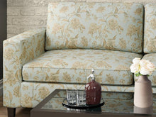 Load image into Gallery viewer, Heavy Duty Floral Seafoam Blue Beige Green Upholstery Drapery Fabric
