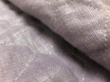 Load image into Gallery viewer, Designer Lilac Belgian Linen Quilted Matelasse Diamond Trellis Upholstery Fabric