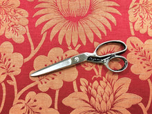Load image into Gallery viewer, Lee Jofa Hanbury Weave Red Gold Beige Contemporary Floral Jacobean Botanical Damask Upholstery Drapery Fabric