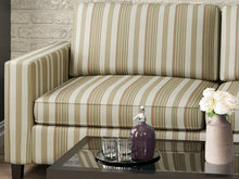 Load image into Gallery viewer, Heavy Duty Stripe Seafoam Green Coral Beige Upholstery Drapery Fabric