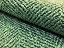 Load image into Gallery viewer, Boris Kroll Savile Herringbone Aquamarine Aqua Geometric Woven Chenille Upholstery Fabric